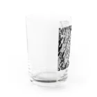 dinosaur07のドット迷彩グレー Water Glass :left