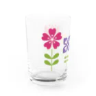 VIETSTAR★１０８のレトログラス　4種の花 Water Glass :left
