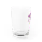 VIETSTAR★１０８のレトログラス　パープルな花 Water Glass :left