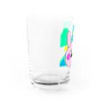 After のカラフルなウサギ Water Glass :left