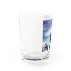 レザーウッドの青空とフレブル ゴンちゃん Water Glass :left