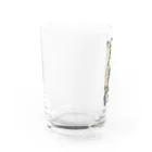 お華🌸🐝Ohanaの【浮世絵】　葛飾北斎　「桜花・鷹」 Water Glass :left