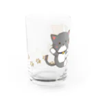 cana@ぶたさんと韓国語の猫さんず Water Glass :left