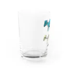 オガワユミエのパキケファロサウルス Water Glass :left