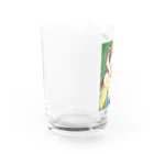 ごま幾三のお店のヘッドフォンの少女B Water Glass :left