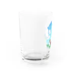 Kotetsu diary(SUZURI店)のシェルティ2匹×青空の下の草原 Water Glass :left