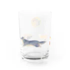 キツネ月のイヌ科の遊び Water Glass :left