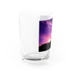 【ホラー専門店】ジルショップの(リメイク／横長)紫の夕日 グラス左面