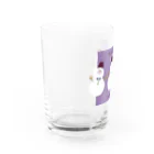 Hinaのまるくて かわいい purple Water Glass :left