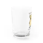 有限会社サイエンスファクトリーの強くて可愛いブチハイエナのラフィンちゃん Water Glass :left