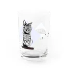 にゃん助さんのもののにゃん助さんのグラス Water Glass :left