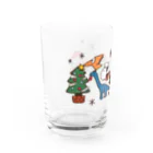 Andiamoの恐竜たちのクリスマス Water Glass :left