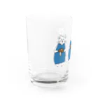 nyakamoの巻きしいたけ柄マキシ丈ワンピを着た猫が3匹 Water Glass :left