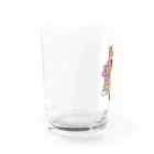 FANTASY PAPERARTの猫さん　アイスとお花 Water Glass :left