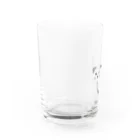 えんぴつのいえのねこ。黒字 Water Glass :left