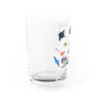 紅型キジムナー工房・コトリンチュのジンベエザメとマンタ Water Glass :left