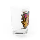 ねこのLAPHCONESSの透過スタイル　阿吽の狛猫ラフ子とヴーリン Water Glass :left