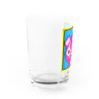 Cartoon☆style☆Fortniteのピンクのくまちゃんドット絵 Water Glass :left