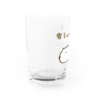 まめこ'ずショップの寝るのが仕事なねこ Water Glass :left