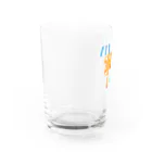 satoharuのオレンジ　ぎゅぎゅぎゅっ Water Glass :left