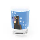 ざいちゃんねる公式グッズストアのざいちゃんねるグラス（青） Water Glass :left