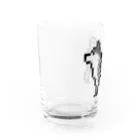 こぐみのピクセル柴犬(黒) Water Glass :left