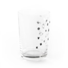 YOO GRAPHIC ARTSのおばけ（名前はまだない） パターン ブラック Water Glass :left