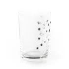 ヨープキャンが気になったのおばけ（名前はまだない） パターン ブラック Water Glass :left