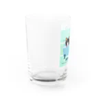 Teal Blue Coffeeのお風呂の時間_tile Ver. Water Glass :left