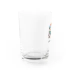 くまとむっち🦦のナポレオンな赤ちゃん（ロゴ有り） Water Glass :left