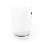 ハチワレ猫のタロの前足長いタロくん Water Glass :left