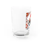 ももも雑貨堂のめでたやわんこ Water Glass :left