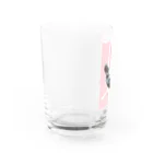 ぽぽこ🐰SHOPのくしくしバニラたん. ハートver Water Glass :left