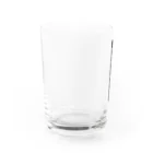 nya nya*のバックショットねこ(縦ラインロゴ黒) Water Glass :left