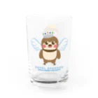 “すずめのおみせ” SUZURI店のANGELだいちゃん Water Glass :left