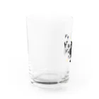 イラスト MONYAAT のワンポイント やみねこ ろっぽはドキドキB Water Glass :left