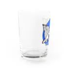 ぽん猫@SUZURI店のThe Cute Corydoras (blue） グラス左面