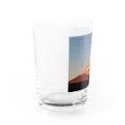 宗ノ介デザインの赤富士プリントアイテム Water Glass :left