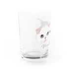 みきぞーん｜保護猫 ミッキー画伯と肉球とおともだちのMei&Kanta Water Glass :left