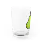 きくのらくがきの洋梨ときく Water Glass :left