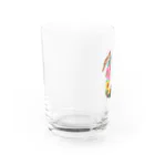 besitos ウクライナ支援の"U for Ukraine"　ウクライナ支援 Water Glass :left
