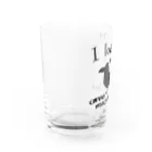 野鳥、カラスストアのI love hasibuto  ハシブト大好き Water Glass :left