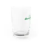 GROWINGの"逆境に挫けるな" green Water Glass :left