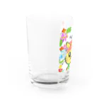 にゃんぴーのお花のうるにゃん（アップ） Water Glass :left