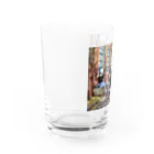 世界の絵画アートグッズのジョージ・ヒッチコック《オランダのフラワーガール》 Water Glass :left