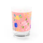 ishimorinacoの春の花とヤスミちゃん(ピンク) Water Glass :left
