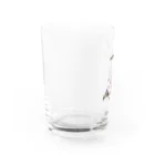 デザイン堂しまえながの恋するシマエナガ(ピンク) Water Glass :left