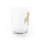 麻の【正倉院】花喰鳥文様 Water Glass :left