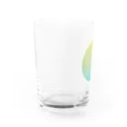 すずめのいろの【日本の伝統色・冬】枯草色〜白群グラデーション　まる Water Glass :left