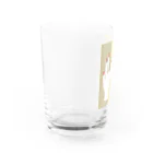 shix2のひづめとお花(ベージュ) Water Glass :left